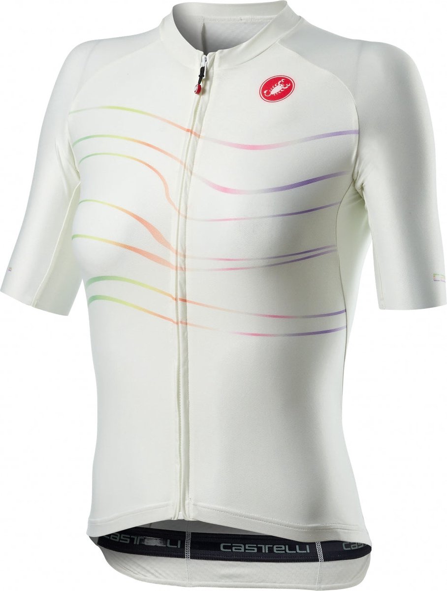 Castelli Aero Pro W FZ SS shirt turquoise dames