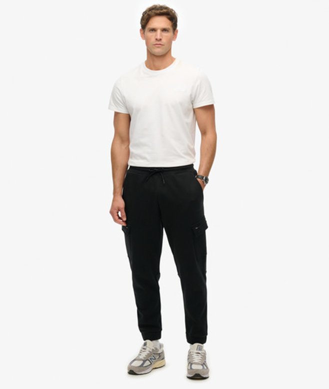 Superdry Tech Cargo Joggingbroek met Logo Black