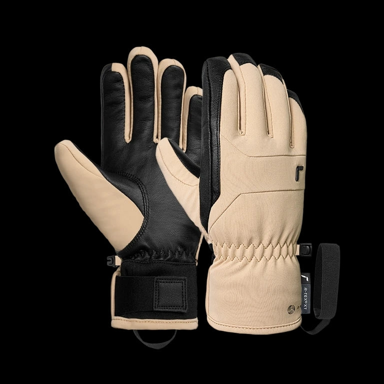 Reusch Mesa R-TEX XT skihandschoenen beige/zwart dames