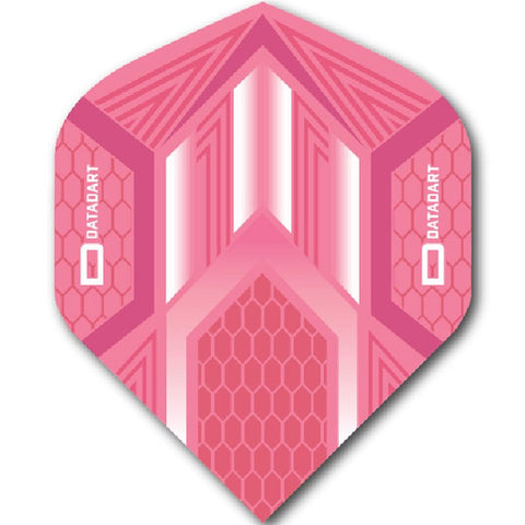 Datadart Dart Flights - Hex Roze Clear