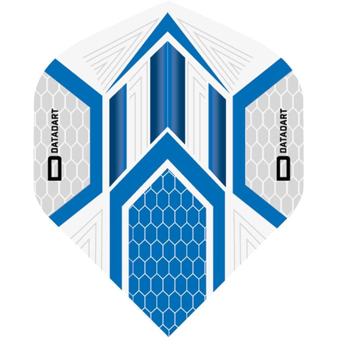 Datadart Dart Flights - Hex Grijs Blauw