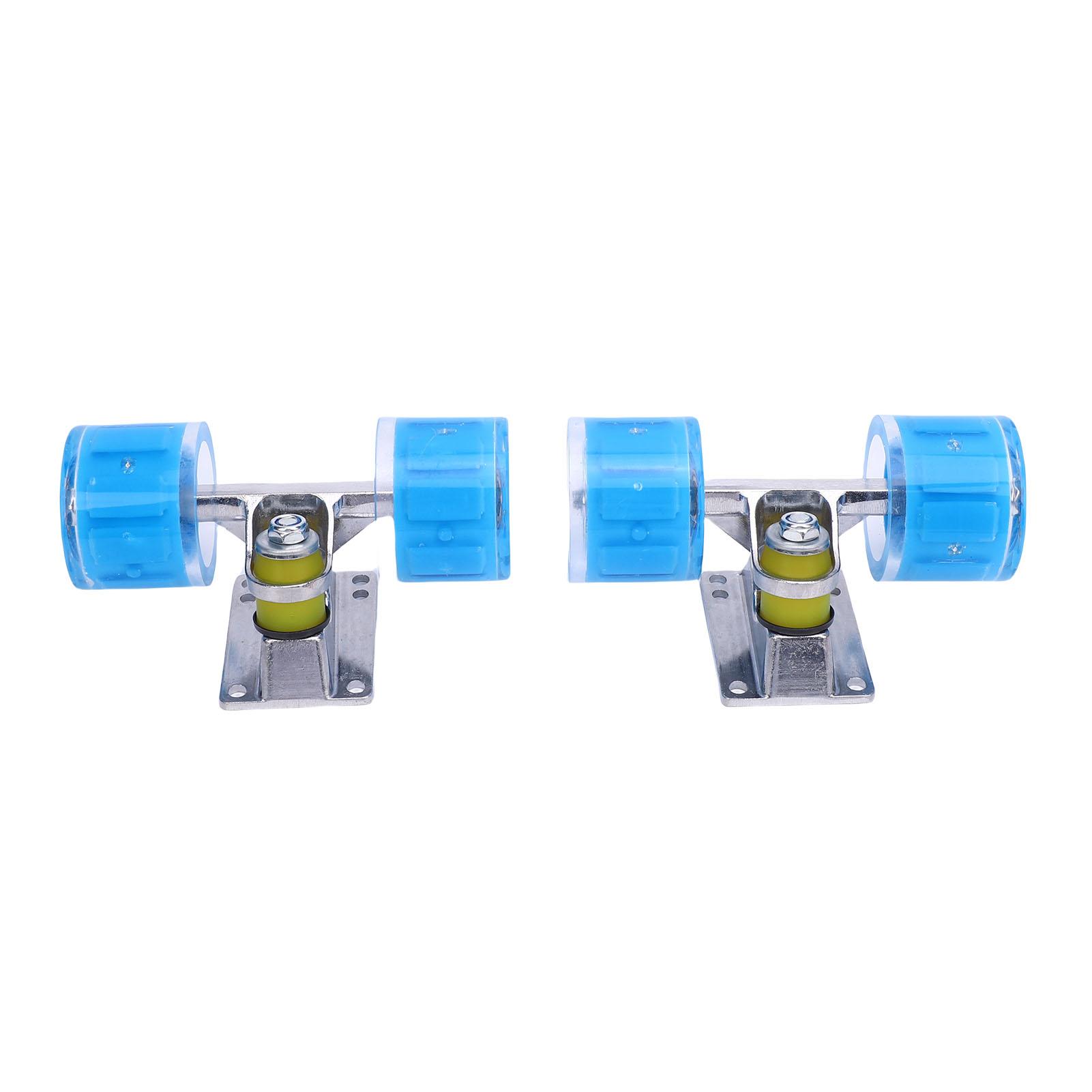 Fishine 1 Paar Skateboard Trucks en Wielen PU Longboard 3.2 Inch Trucks Wielen Combo Set voor Cruiser