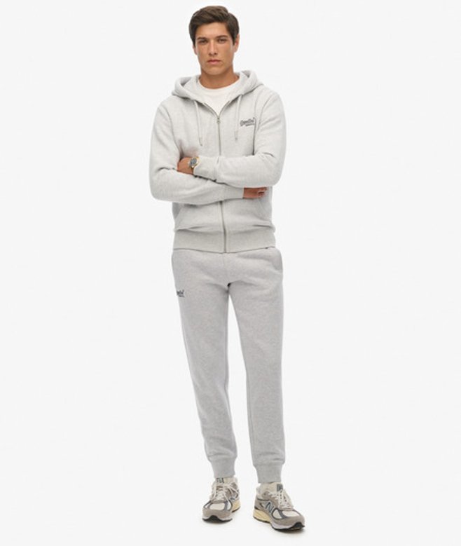 Superdry Vintage Logo Geborduurde Joggingbroek Light Grey