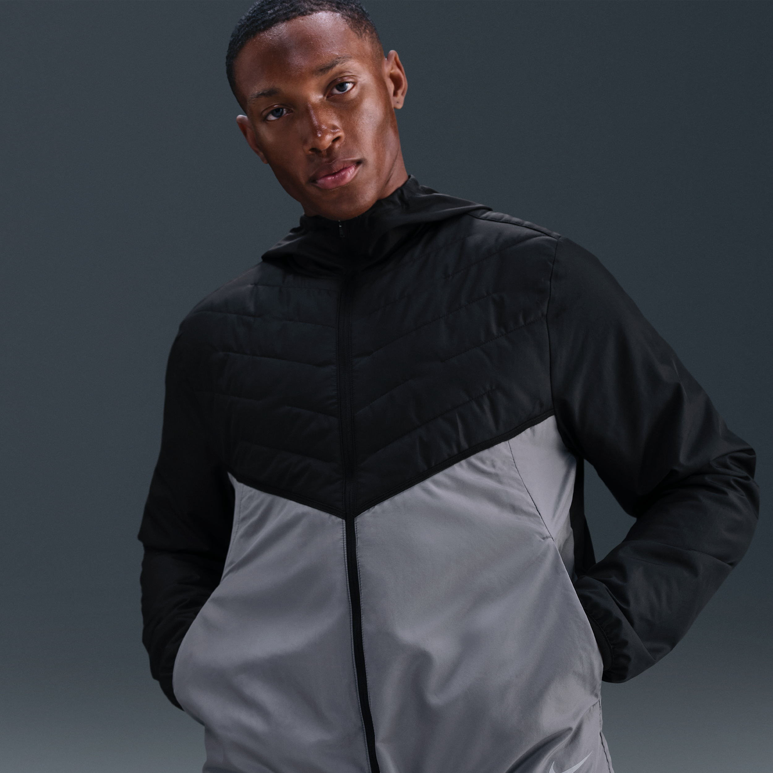 Nike Therma-FIT Repel hardloopjack met synthetische vulling voor heren - Zwart