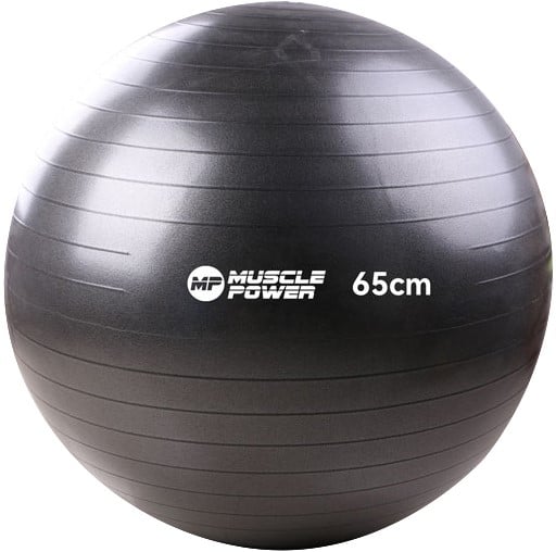 Muscle Power Anti-Burst Fitnessbal - Zwart - 65 cm