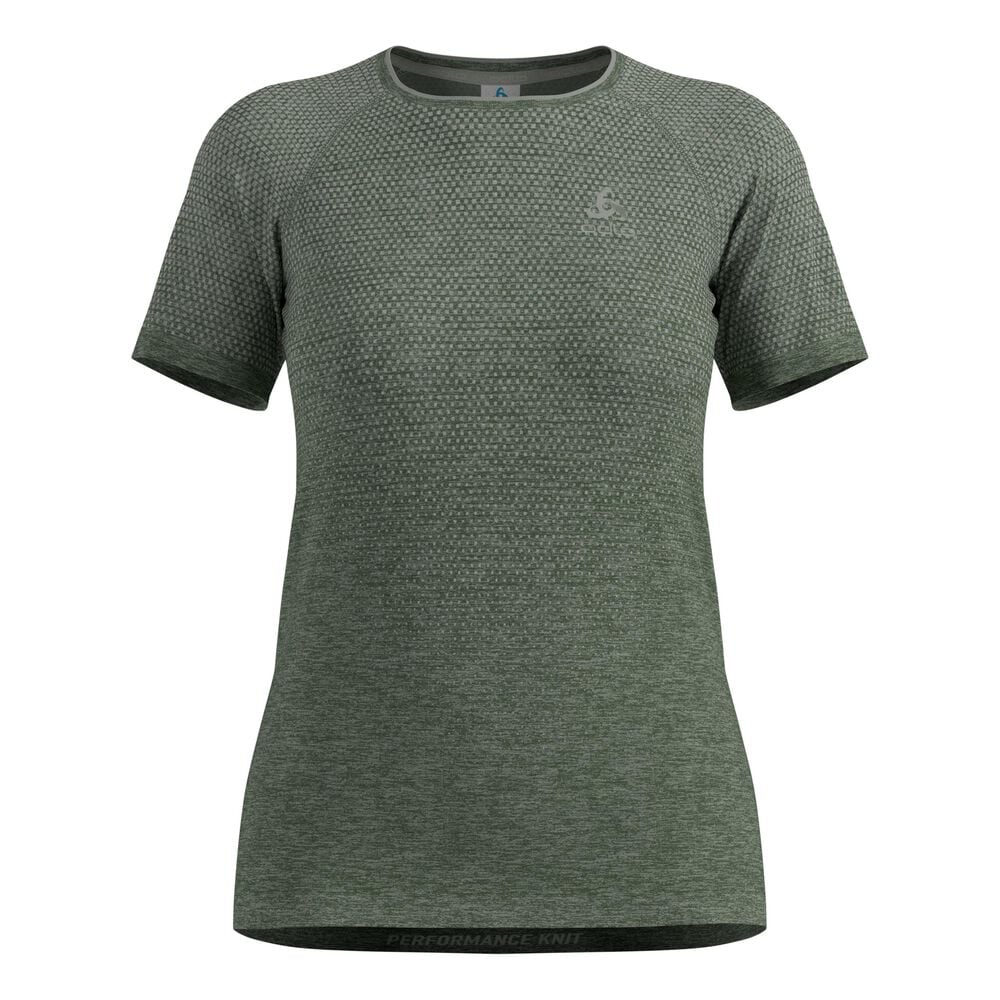 Odlo Essential Seamless Hardloopshirt Dames-olijf