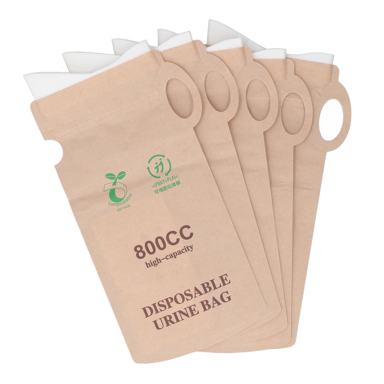 Neoglint 5 Stuks Wegwerp Urinezak 800ml Draagbare Noodplaszak voor Mannen Vrouwen Kinderen voor Kamperen