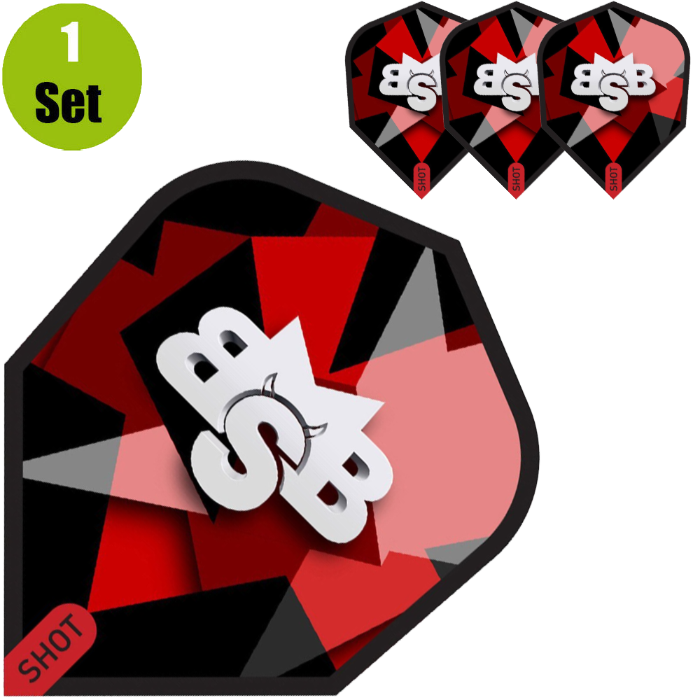 Shot Michael Smith Defiant Dartflights - Zwart