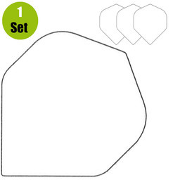 Lena Poly Plain Dartflights - Wit