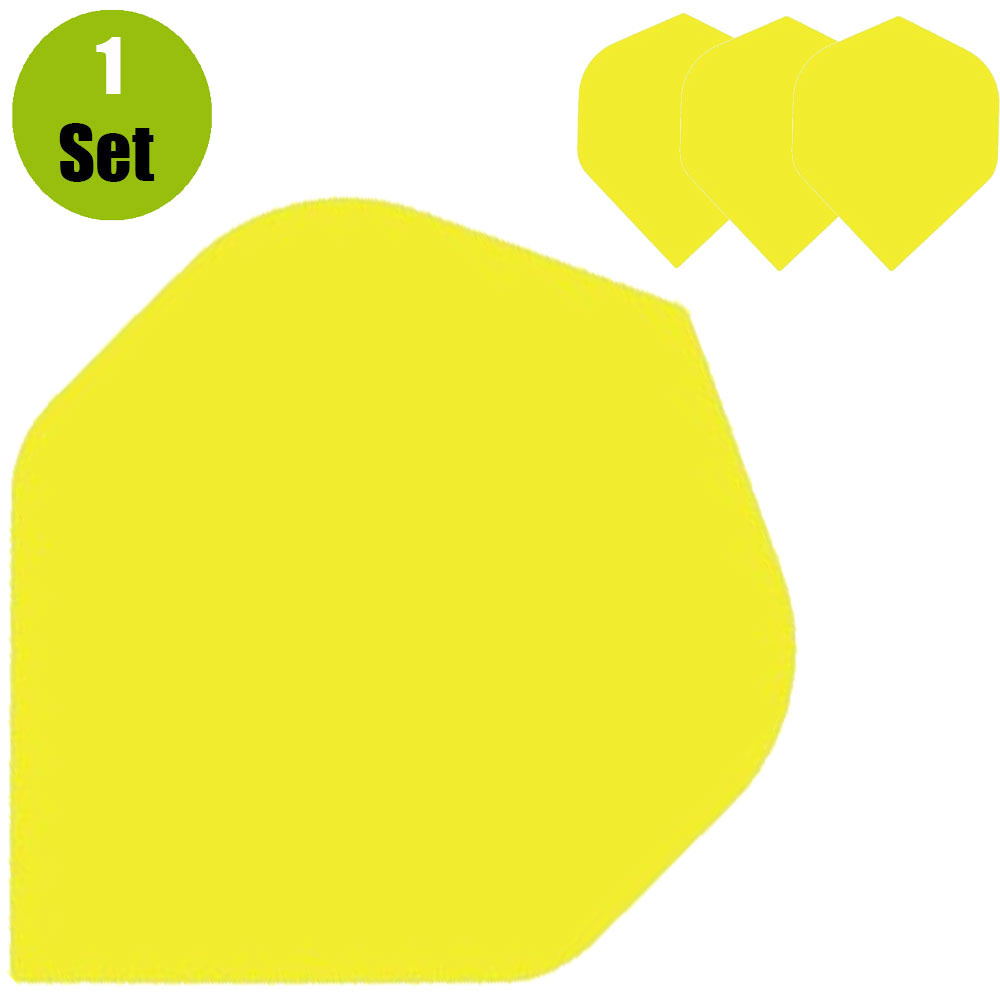 Lena Poly Plain Dartflights - Geel