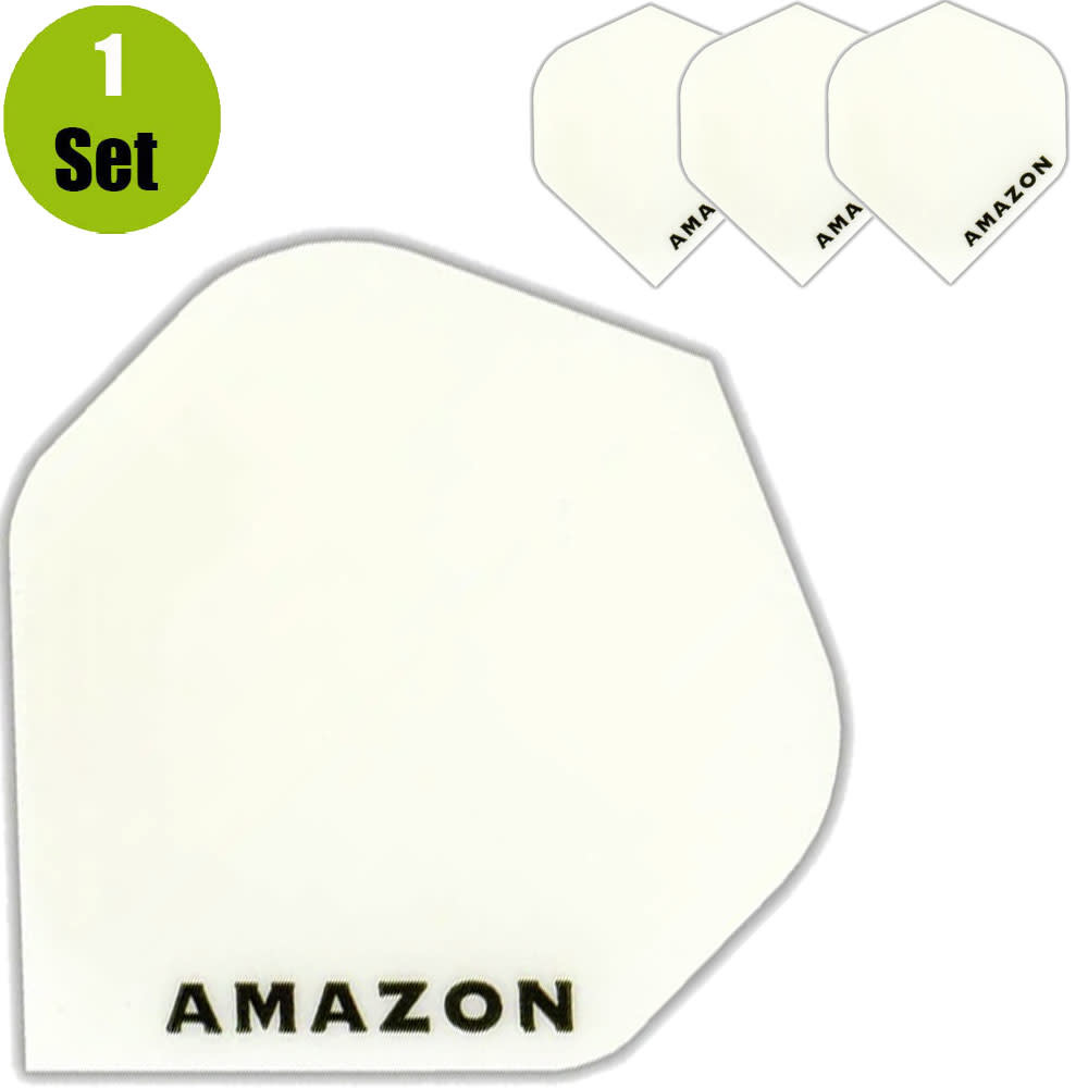 Amazon Plain Dartflights - Wit