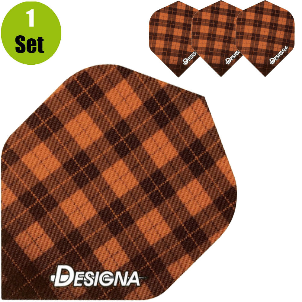 Designa Tartan Dartflights - Oranje