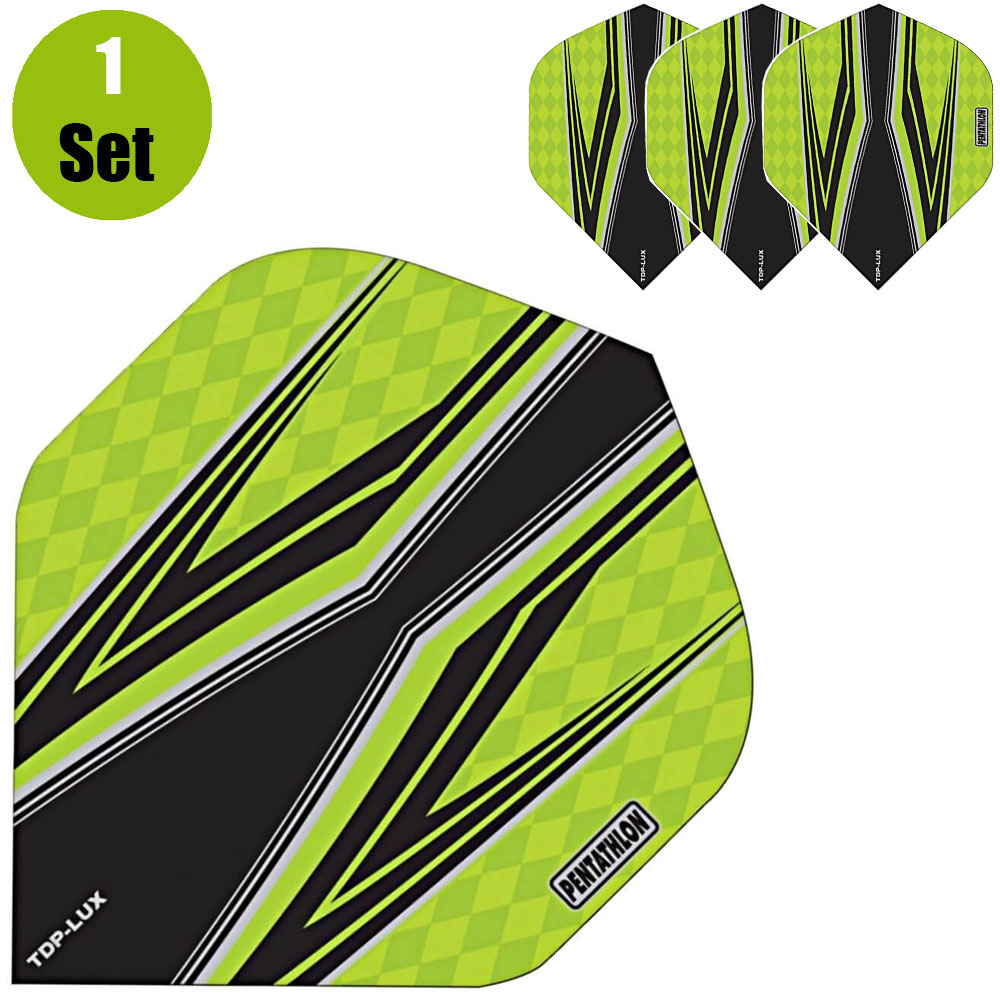 Pentathlon TDP Lux Vision Black Dartflights - Groen