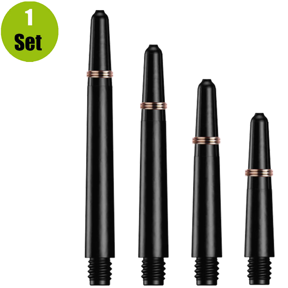 Lena Nylon Dartshafts + Ring - Zwart