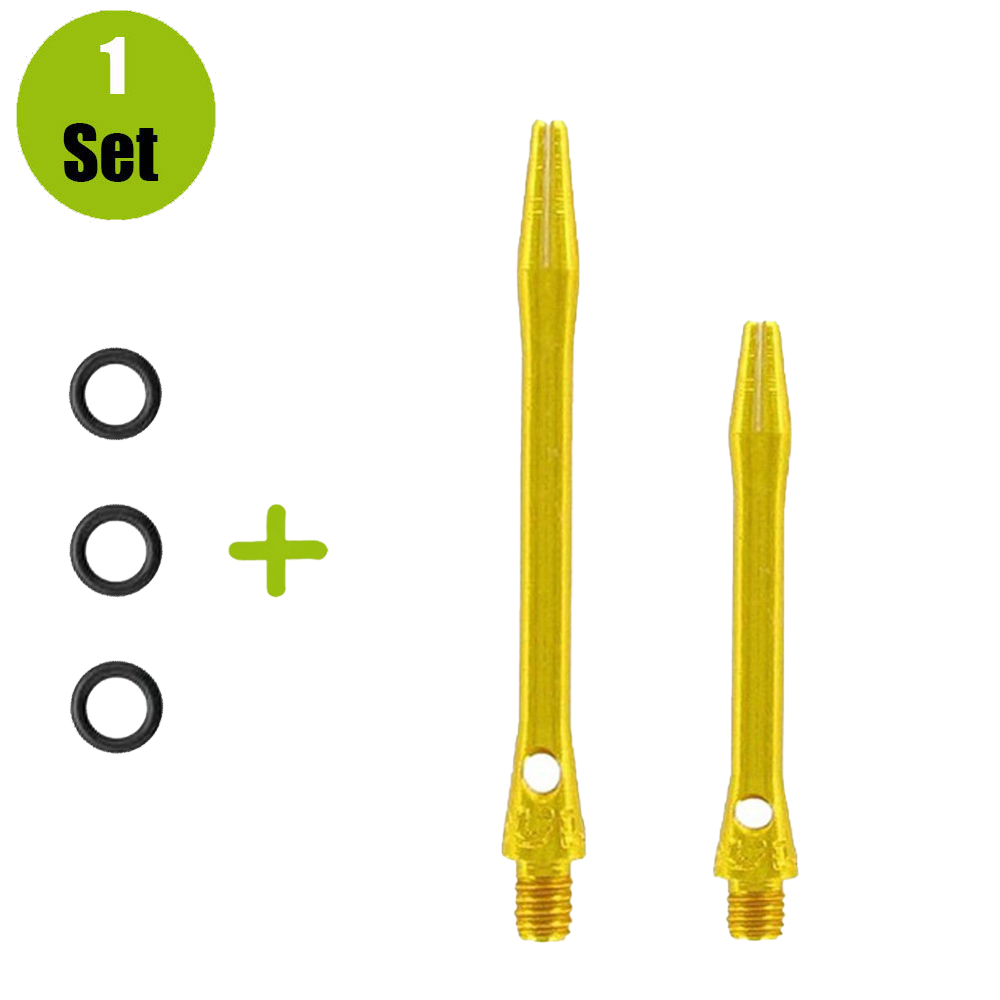 Lena Aluminium Dartshafts + Rubber - Goud