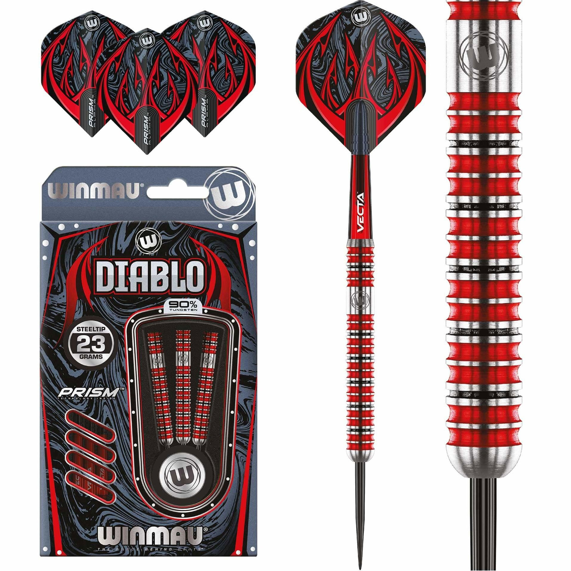 Winmau Diablo Parallel Dartpijlen