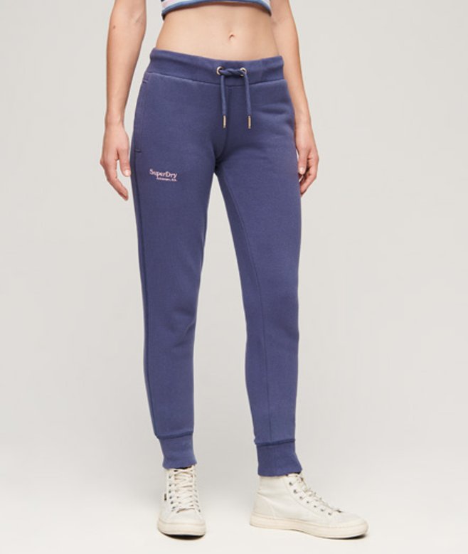 Superdry Essential Joggingbroek met Logo Blauw
