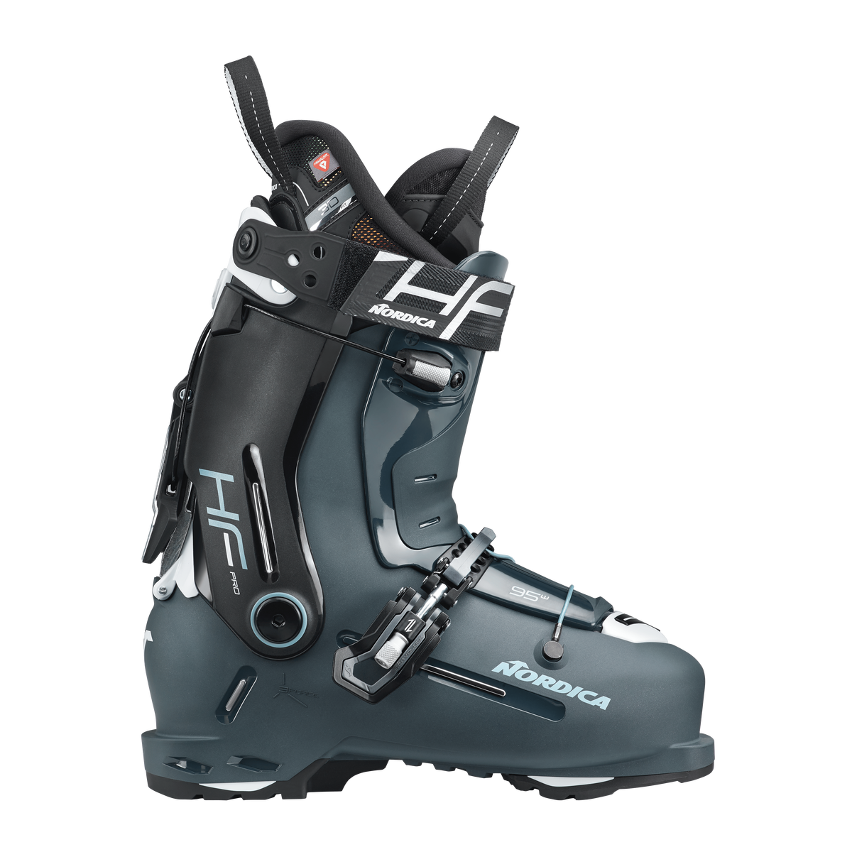 Nordica HF Pro 95w GW MV skichoenen groen/zwart dames, 26.5