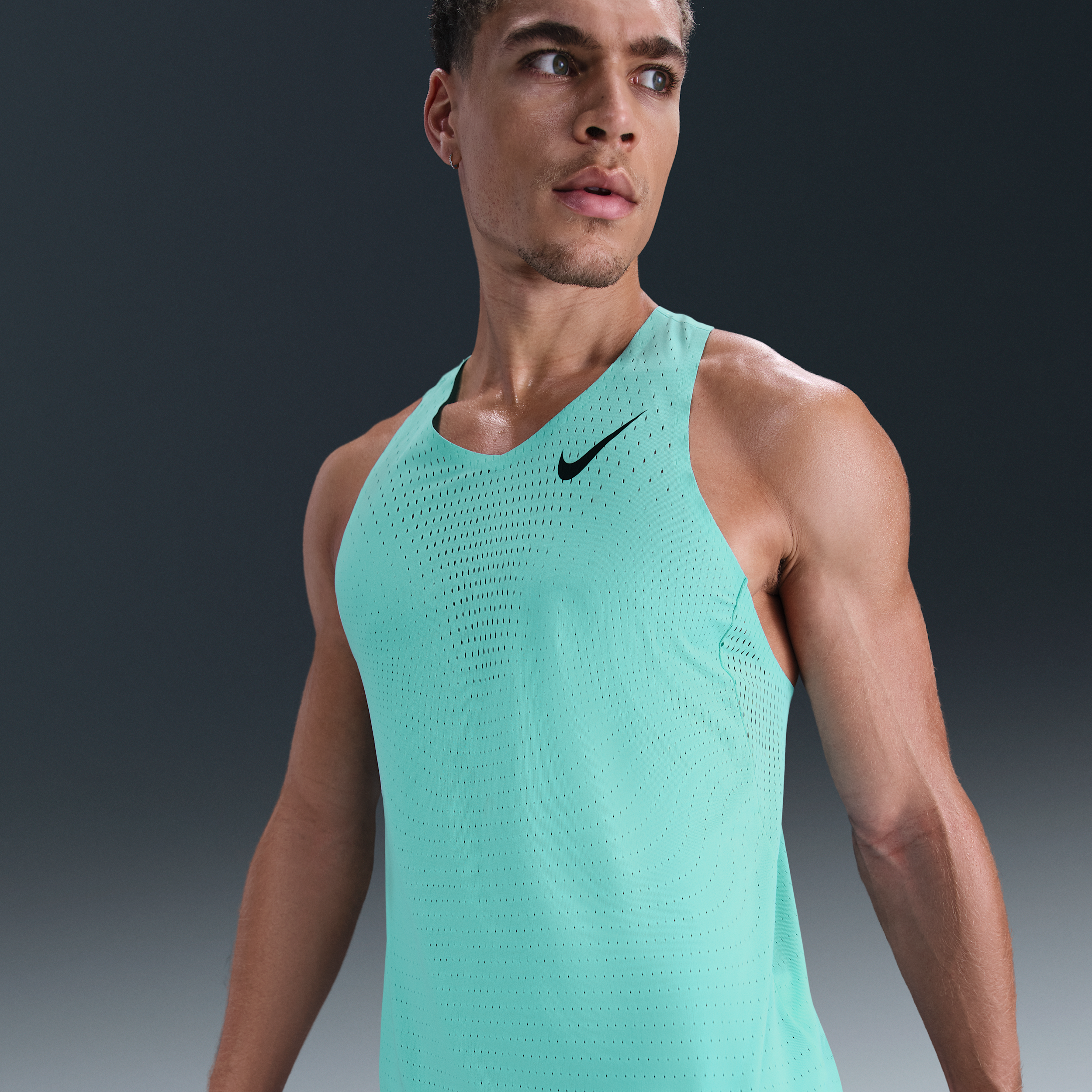 Nike AeroSwift Dri-FIT ADV hardloopsinglet voor heren - Groen