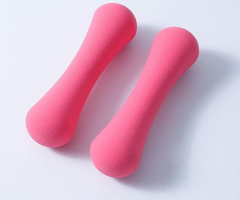 SportSurge Dames Home Gym Bone Dumbbell, Massief Gietijzer met Plastic Coating 1.5kg pair roze