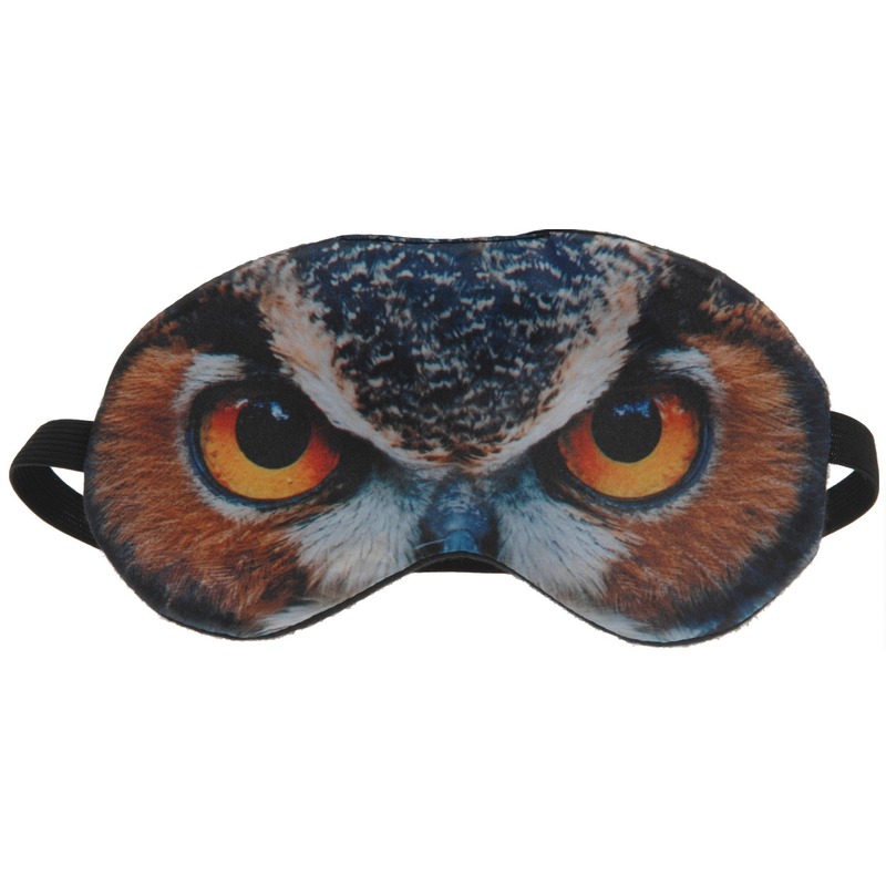 Merkloos Slaapmasker Uil ℃ Zacht Oogmasker Dierenthema ℃ Voor Kinderen & Volwassenen -