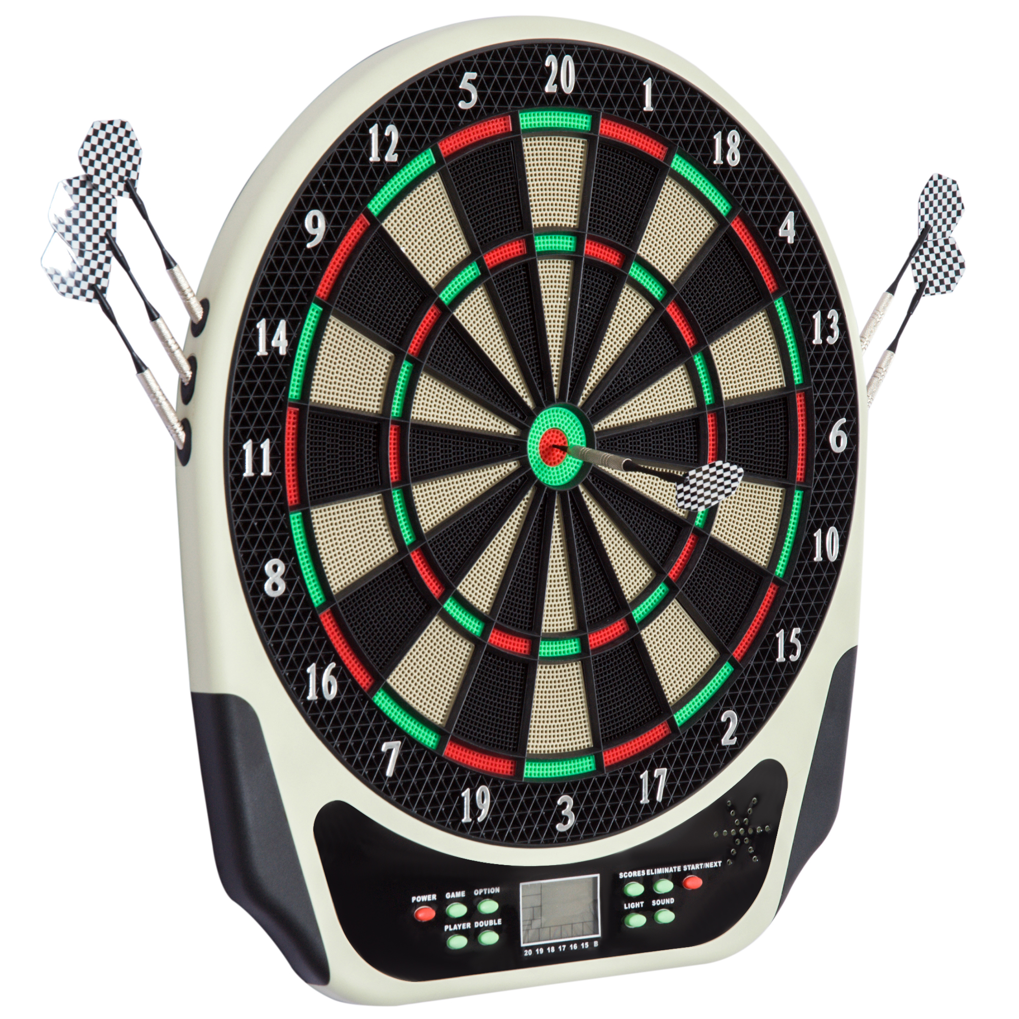 HOMCOM elektronisch dartbord, ideaal voor 8 spelers, inclusief 6 darts, eenvoudig te installeren, perfect voor feesten, 35 x 30 cm | Aosom.nl