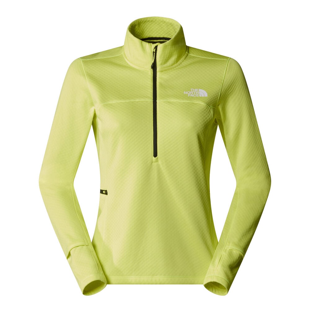 The North Face Winter Warm Pro 1/4 Zip Hardloopshirt Dames-Neongeel