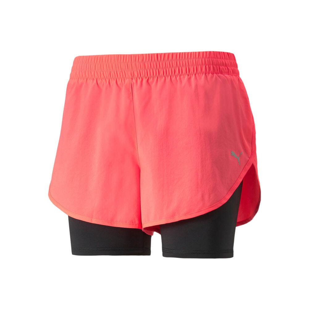 Puma 2in1 Shorts Dames-Pink,Zwart