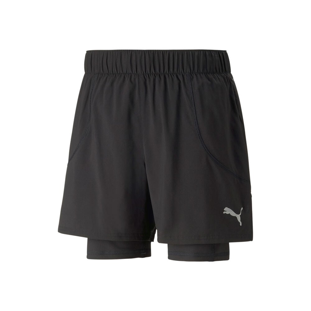 Puma Run 2in1 5in Shorts Heren-Zwart