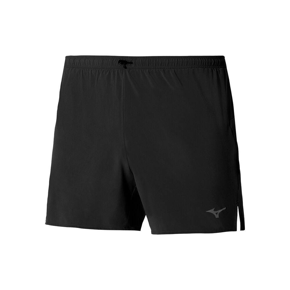 Mizuno Aero 4.5in Shorts Heren-Zwart