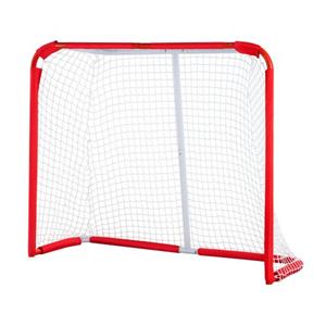 VEVOR Hockey Goal Street Hockey Net, Street Hockey Goal Hockey Net, 137 x 60 x 112 cm Hockey Training Goal Set, Hockey Street Set, Draagbaar Indoor Outdoor Hockeydoel met Net, Wit/Rood, Training