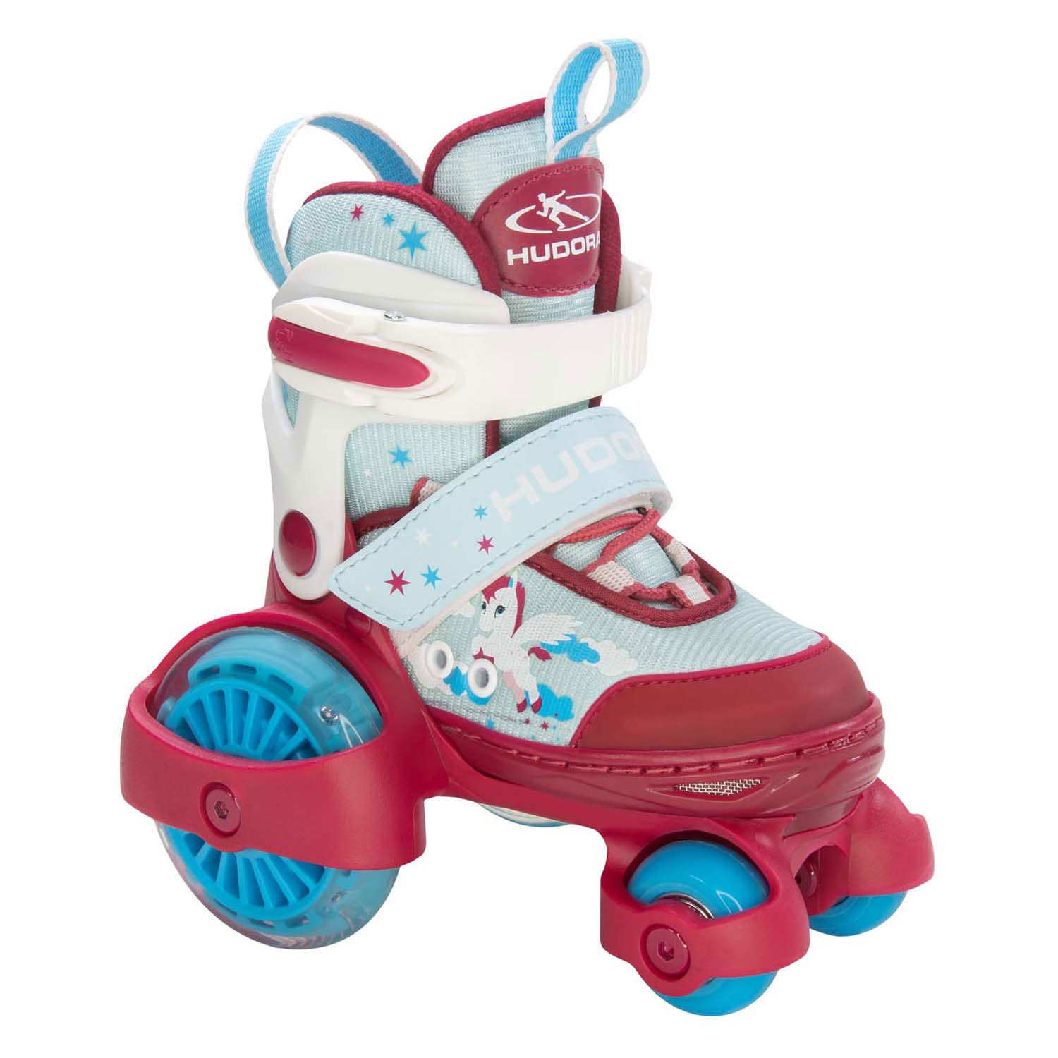 Hudora rolschaatsen my first quad led eenhoorn,