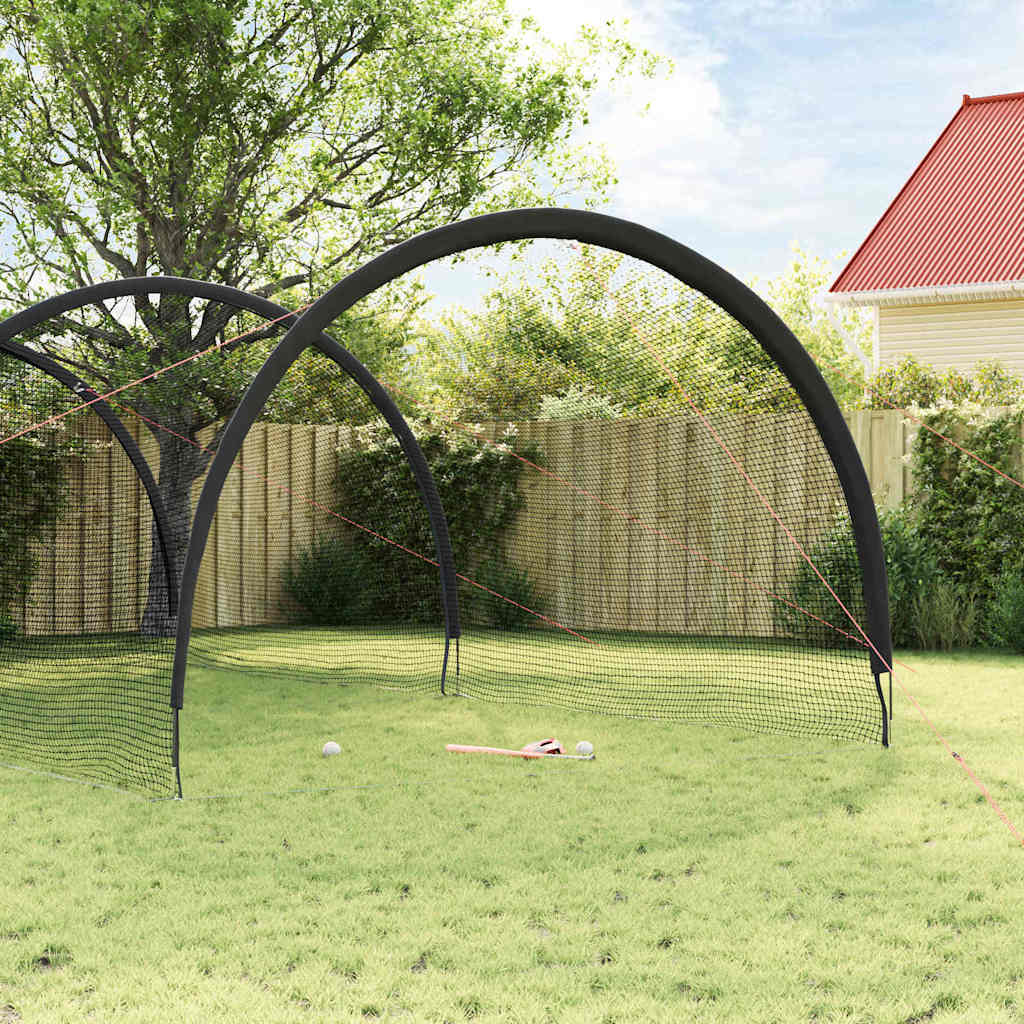 vidaXL Honken en Softbal Zwart 70 x 35 x 24 cm Polyester