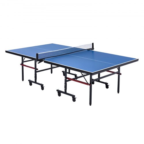 VEVOR Pingpongtafel, professioneel tafeltennisspel, draagbare MDF-tafeltennistafel voor binnengebruik, opvouwbare pingpongtafel met snelklemnet en vergrendelbare wielen, eenvoudige montage in 10 minut