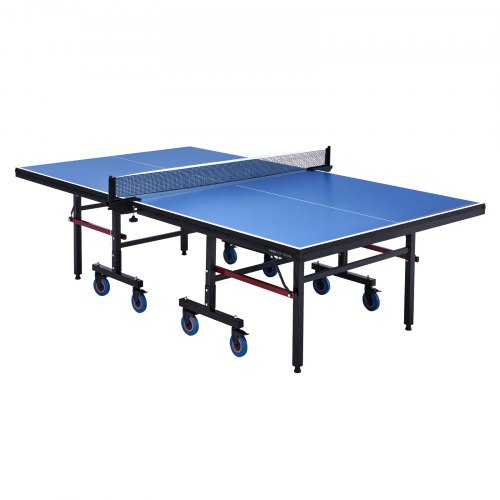 VEVOR Pingpongtafel, professioneel tafeltennisspel, draagbare MDF-tafeltennistafel voor binnengebruik, opvouwbare pingpongtafel met snelklemnet en vergrendelbare wielen, eenvoudige montage in 10 minut