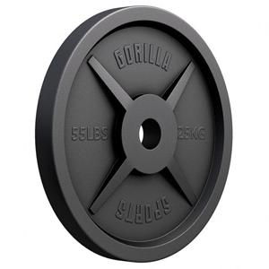 Gorilla Sports Olympische Halterschijf 25 kg Gietijzer Zwart 50/51 MM