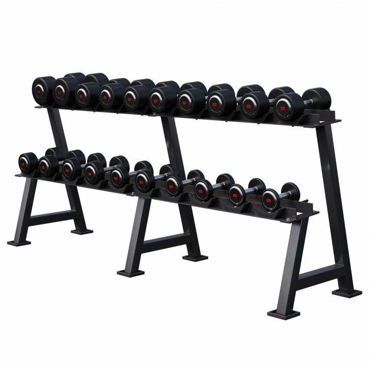 Gorilla Sports Professioneel dumbell rack met 325 kg dumbells