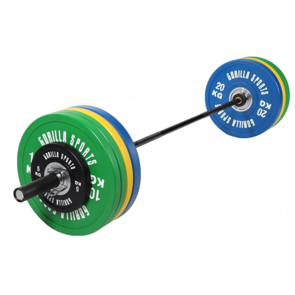 Gorilla Sports 140 kg Olympische Halterset met Bumper Plates - 50/51 mm