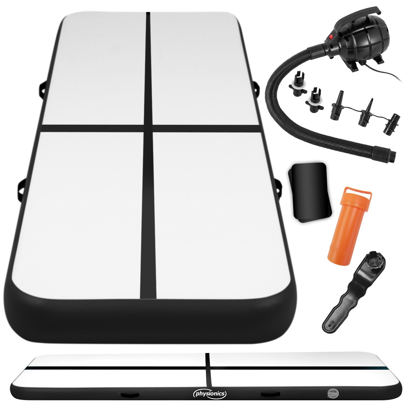 Gorilla Sports Physionics Airtrack 3 meter Zwart