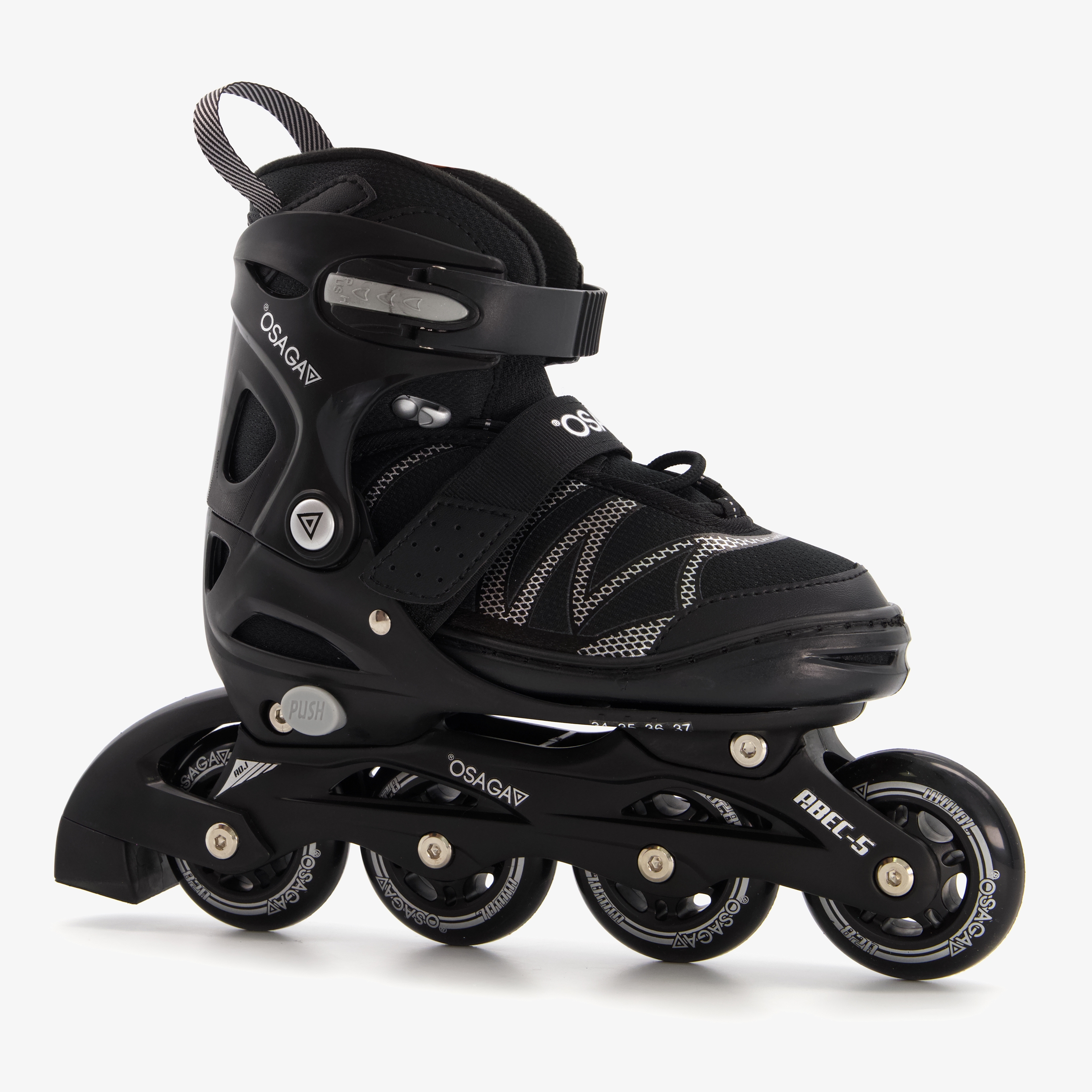 Osaga verstelbare semi-softboot skeelers zwart