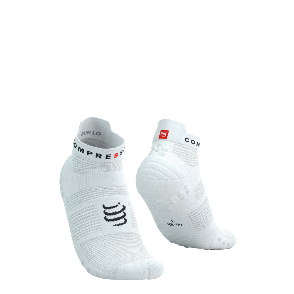 Compressport Pro racing v4.0 low hardloopsokken wit