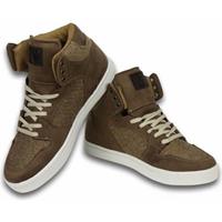 Cash Money  Turnschuhe Sneakers Hoch Riff Taupe