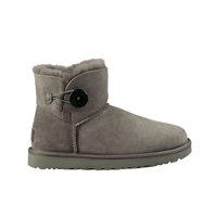 UGG, Mini Bailey Button Ii in hellgrau, Stiefel für Damen