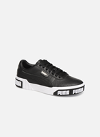 Puma Cali Bold Damestrainers Zwart Wit Leer Veterschoenen 370811 03