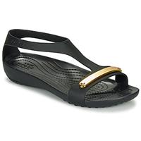 CrocsSandalenSERENAMETALLICBARSANDAL421GOLD/BLACK–W10(26,5