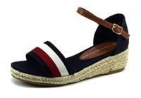 stoute-schoenen.nl Tommy Hilfiger T3A2-30656 Rope Wedge Blauw TOM39