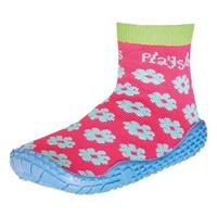 Playshoes Aqua sokken bloemen roze