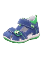 Superfit Baby Sandalen WMS Weite M4 , Fußball blau/grün 