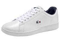 Lacoste Carnaby Evo Sneaker Herren, weiß / dunkelblau, 7 UK - 40.5 EU 8 US