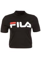 Fila T-Shirt, Stehkragen, Logo-Print, für Damen, schwarz / weiß